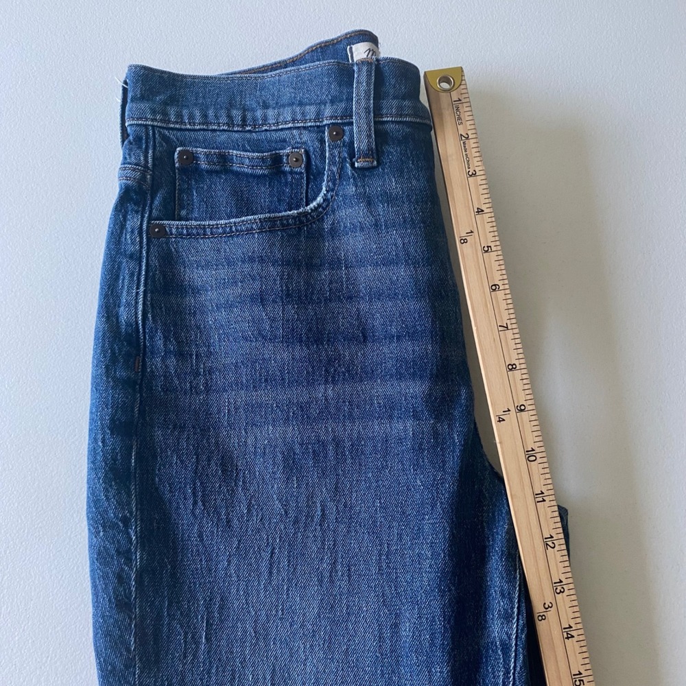Madewell Classic Straight Jeans 29P Petite Blue Mid Wash Denim - Picture 6 of 7